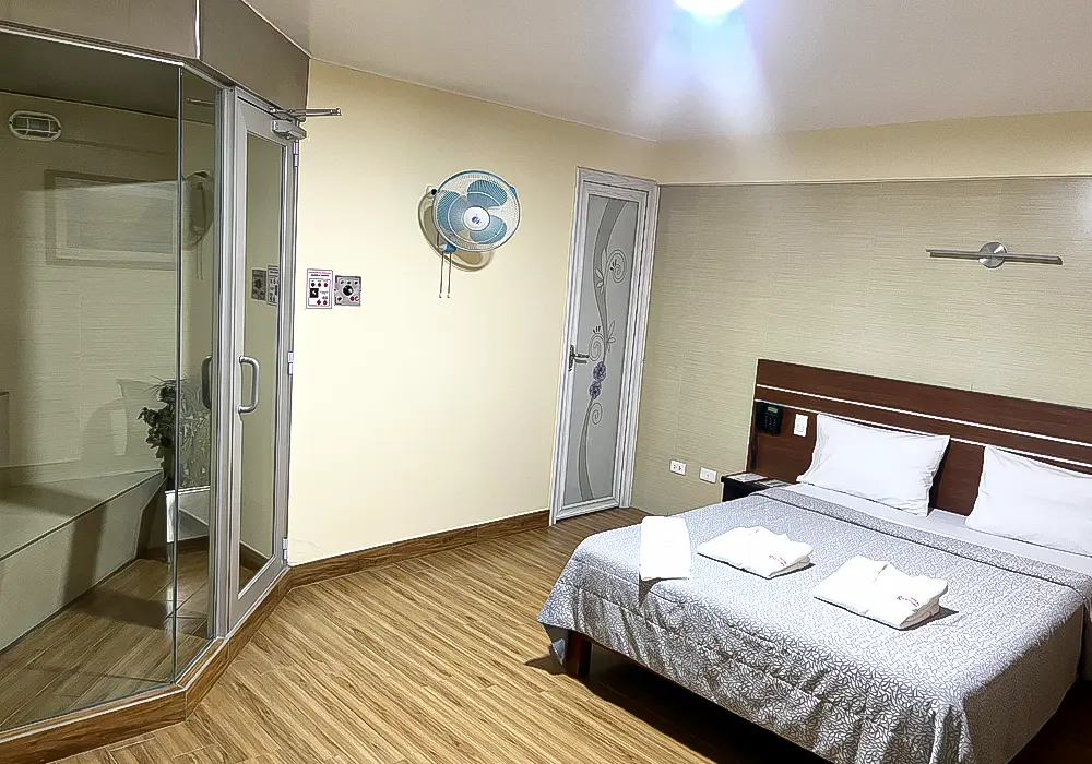 sauna privado en la habitación